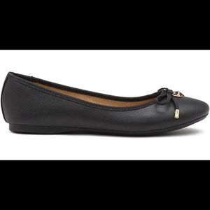 GH BASS & CO. Black Ballet Flats with Gold Accents